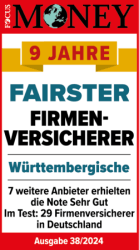 Fairster Firmenversicherer Focus Money